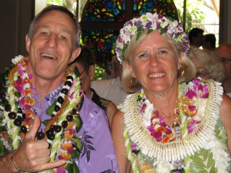 Pastor Barber and Karen at their farewell celebration