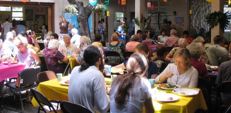 And warm fellowship filled the Courtyard.