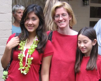 Crescent C. with her mother and sister