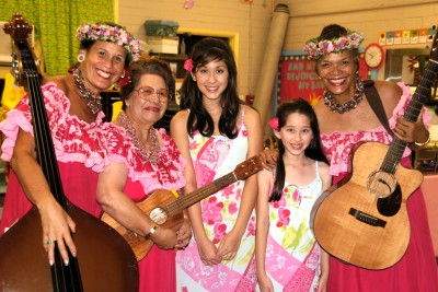 Two sisters from the congregation danced hula