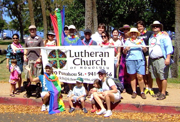 The whole LCH contingent poses for a picture at the end of the parade