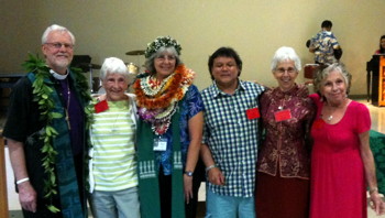 Pastor Hormann with Bishop Finke and family members following the installation