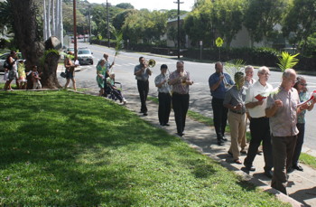 The Palm Sunday procession at the beginning of the 10:30 service