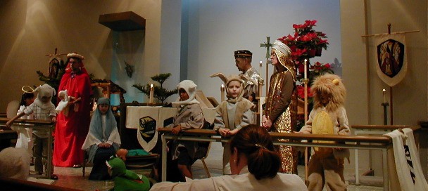 The children sing “Circle the World with Love!”