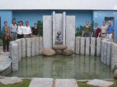 Meditation pool with Buddha