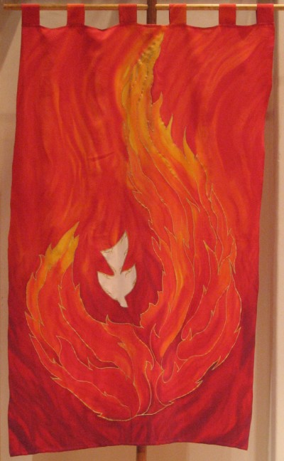 Red Paraments—Pentecost Banner Red Paraments—Pentecost Banner