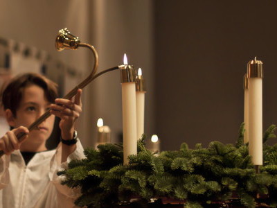 Lighting the Advent wreath