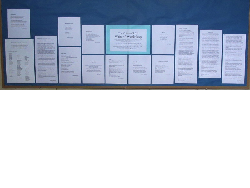 Poetry and prose shared by members of the Writers’ Workshop